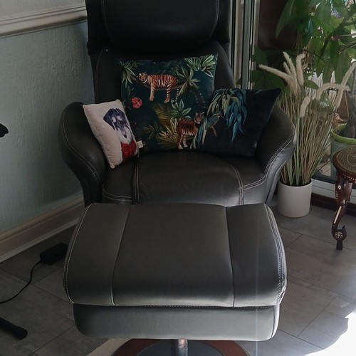 Black upholstered swivel - black,