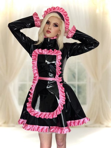 Misfitz blk pvc - pink, satin