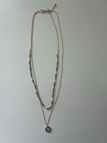 Fossil necklace beaded and - fossil,