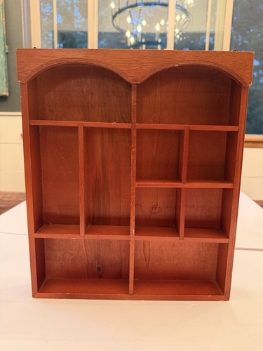 Vintage wooden curio display - vintage,