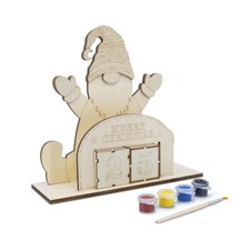 Craft Kit -Paint Your Own -Christmas Countdown Gnome