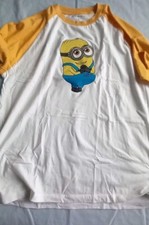 Minion's T-Shirt, 'Bob'. Yellow & White. Size Large
