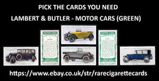 LAMBERT & BUTLER - MOTOR CARS (GREEN) - PICK THE CARDS YOU NEED