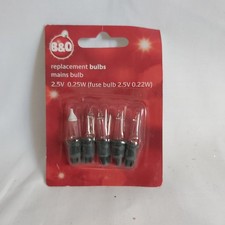 B&Q Vintage Retro classic Christmas Xmas Tree Fairy Replacement Light Bulbs 