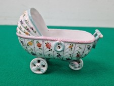 Antique 4" Victorian Fairings Bone China Pram Trinket Dish A/F Made in Germany