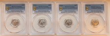 Lot of 14 Mercury Dimes - PCGS