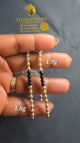 18ct solid gold bracelet - gold, –
