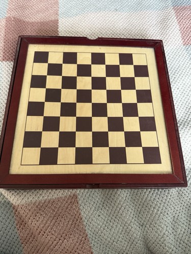 Wooden chess board with other