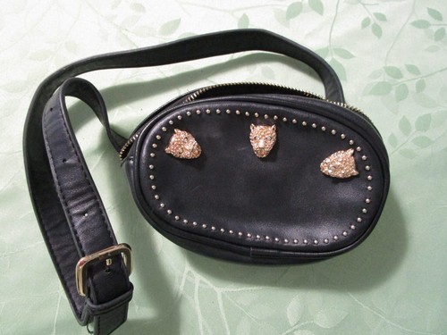 Topshop bumbag black leopard - topshop,