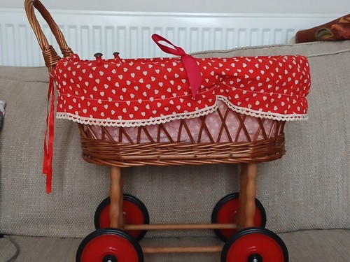 Vintage wooden wicker polka - wooden,