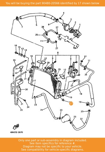 Yamaha grommet 90480 20566 - grommet,, 90480-20566