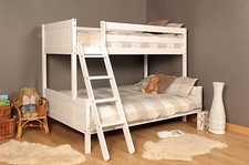 3ft 4ft triple wooden bunk - 4ft, bed
