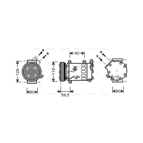 Air con compressor for peugeot - air,