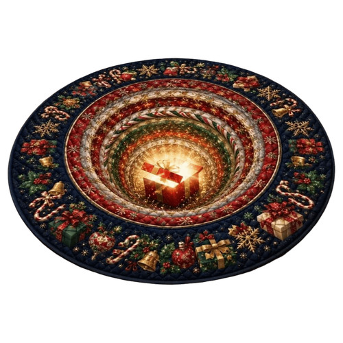 Santa claus illusion rug - illusion,