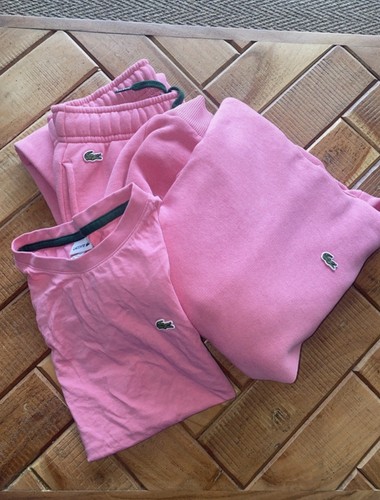 Pink genuine lacoste tracksuit - genuine,