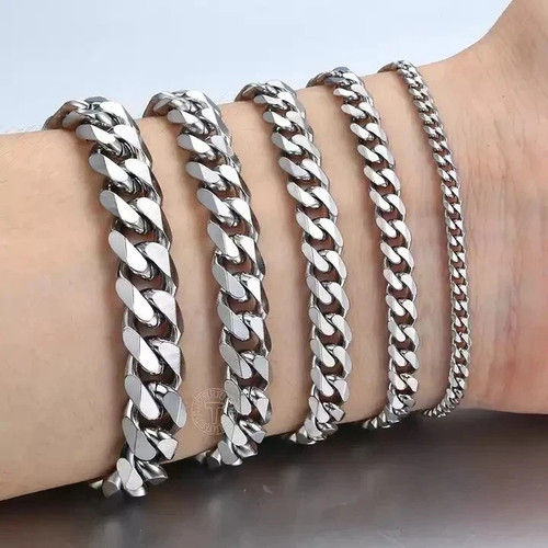 Mens silver bracelet 23cm - silver, 18-23cm