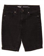 MOSSIMO Womens Mid Rise Denim Shorts US 6 Medium W28  Black Cotton CU03