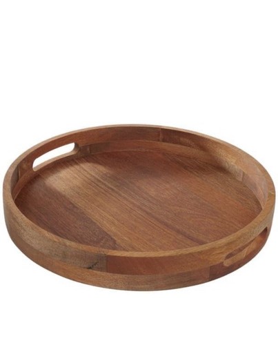 Round mango wood - wood, tray