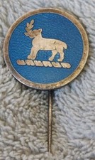 Mystery Vintage Enamel Stick Pin Badge, Design Unidentified, Stag? Hunting? 20mm