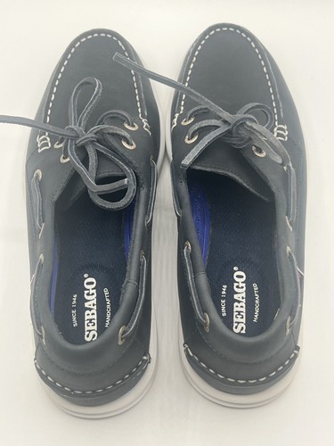 Sebago womens blue leather - 9m,