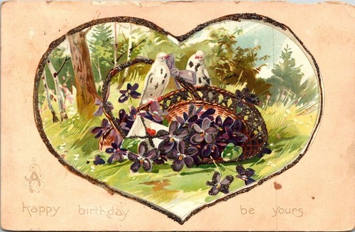 Vintage postcard happy - vintage,