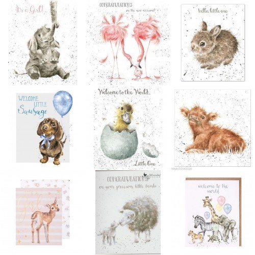 Wrendale new baby card - baby,