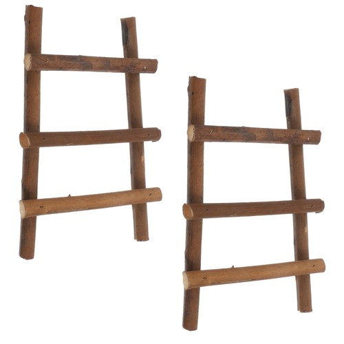 2pcs miniature rattan ladder - miniature,