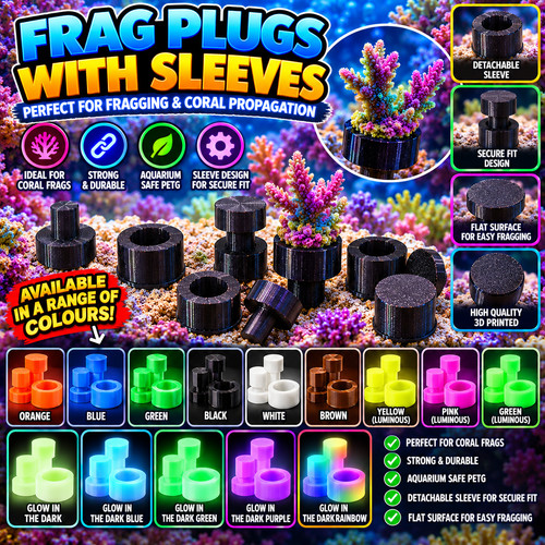 Printed coral frag plugs - 3d,