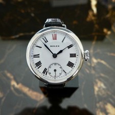 A GENTS SILVER ANTIQUE WW1 1918/19 BRITISH MILITARY ROLEX OFFICERS TRENCH WATCH