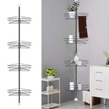 Bathroom Telescopic Shower Caddy Adjustable Shelf Rack Shampoo Holder Organizer