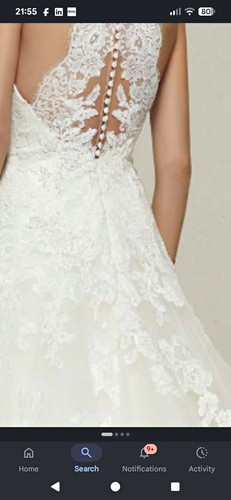 Ivory lace halter line - lace, a-line