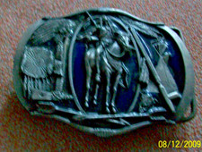 1# pewter belt buckle indian