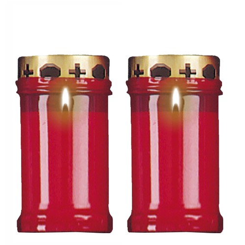 Set red pillar candles - red,