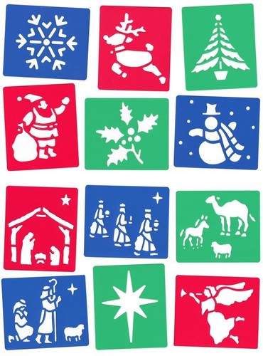 Washable stencils nativity - 12,