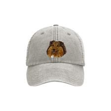 SHETLAND SHEEPDOG EMBROIDERED BASEBALL CAP – UNISEX ONE SIZE FIT - GIFT BOXED
