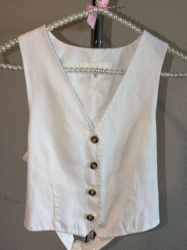 Zara white button front - white, button-front