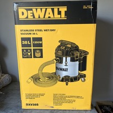 DEWALT Wet & Dry Corded Stainless Steel Vacuum Cleaner 38L with 2.1m Hose DXV38S