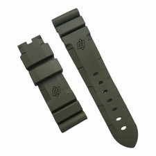 22/20mm Panerai Green Rubber Strap - OEM Strap