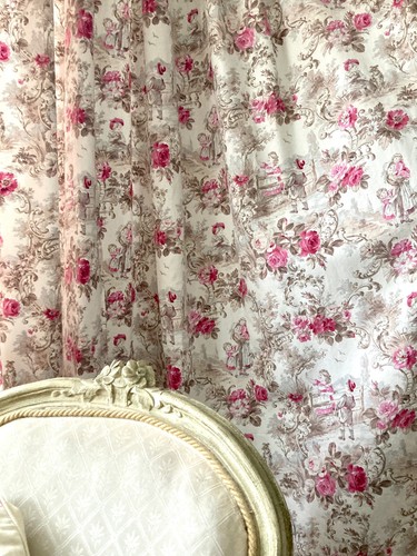 Vintage french toile curtains - vintage,