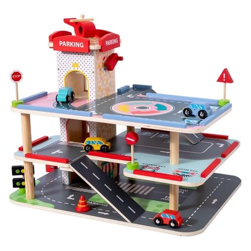 Wooden kids toy parking - wooden,