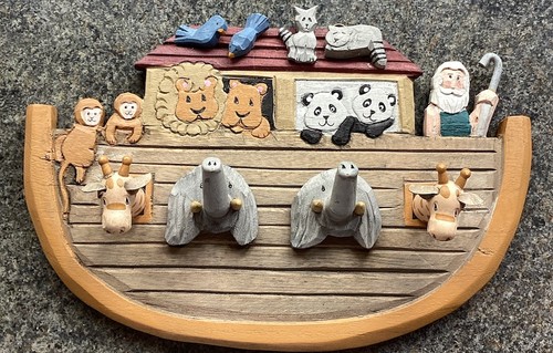 Noah ark wooden carved - wooden,