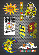 VALENTINO ROSSI x 9 Decals The Doctor VR 46 Rossi Yamaha