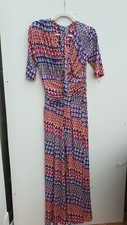 Onjenu Sharon Palazzo Jumpsuit Demi Sleeves Rainbow new tags size 12 QVC