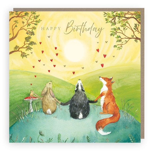Happy birthday card woodland - happy,