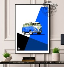 VW T1 Samba Bus Print - Wall