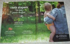 2009 advertising page - baby diapers bumgenius econobum 2-PAGE family PRINT AD