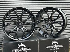 4X 18" 5X114.3 Titan Flow Forming Black wheels 8J for Lexus Nissan Honda Tesla
