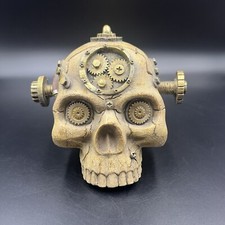 Steampunk Horror Gothic Frankenstein Skull Ornament Model with Bolts in Head