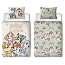 Paw Patrol Junior Toddler Duvet Set Reversible Beige Bedding Set Quilt Cover