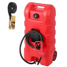 15 Gallon Fuel Caddy Portable Gas Fuel Tank Gas Can With Manual Transfer Nozzle